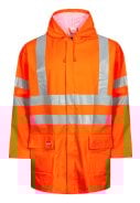 Fluor oranje vlam vertragende regenjas van Lyngsøe Rainwear