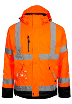 Fluor Oranje/zwart Hi-Vis Craftman Winterjas Lyngsøe Rainwear