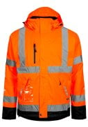 Fluor Oranje/zwart Hi-Vis Craftman Winterjas Lyngsøe Rainwear 1