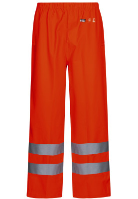 Fluor rood Hi-Vis regenbroek van Lyngsøe Rainwear