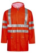 Fluor rood Signaal regenjas van Lyngsøe Rainwear