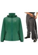 Forest Green regenpak van Mac in a Sac (broek met volledige rits)