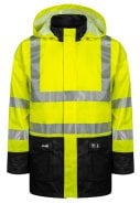 Geel / donkerblauwe Hi-Vis  regenjas van Lyngsøe Rainwear 