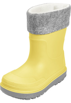 Geel gevoerde kinder regenlaarzen van Playshoes