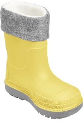 Geel gevoerde kinder regenlaarzen van Playshoes