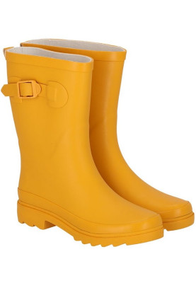 Geel (Oker) damesregenlaars Rubber Rain Boots van XQ 