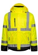 Geel/zwarte Hi-Vis Regenjas van Lyngsøe Rainwear  2