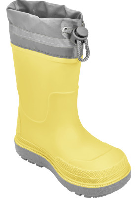 Gele duurzame kinder regenlaarzen van Playshoes