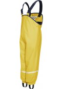 Gele fleece gevoerde regenbroek / tuinbroek van Playshoes 3