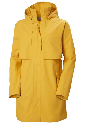 Gele middellange dames regenjas Lilja van Helly Hansen 