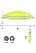 Gele reflecterende automatische paraplu van Perletti 4