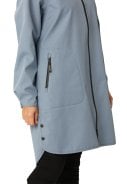 Grey Blue softshell A-lijn regenjas van Ilse Jacobsen 4