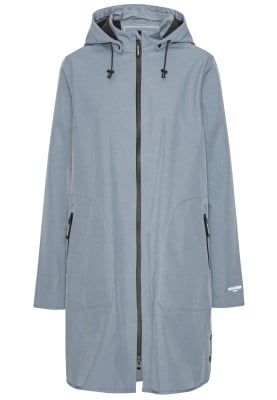 Grey Blue softshell A-lijn regenjas van Ilse Jacobsen