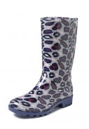 Grijs met leuke print kinder regenlaars Romy 2