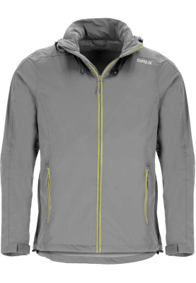 Grijze 4-way stretch heren regenjas Oskar van Pro-X Elements