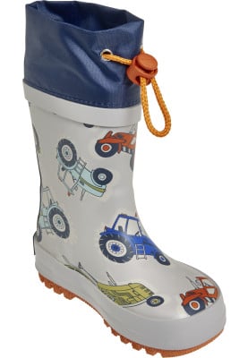 Grijze regenlaars Tractor van Playshoes