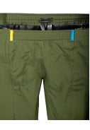 Groen (Olive) extra lange Storm regenbroek met volledige rits en overschoenen 9