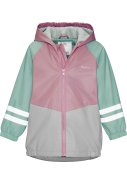 Groen / roze regenjas met fleece gevoerd van Playshoes  1