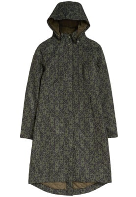 Groen/ Zwarte dames regenjas Janelle Coat van Seasalt