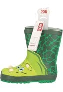 Grüne 3D Dino-Design-Regenstiefel von XQ Footwear 3