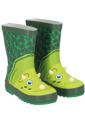 Grüne 3D Dino-Design-Regenstiefel von XQ Footwear