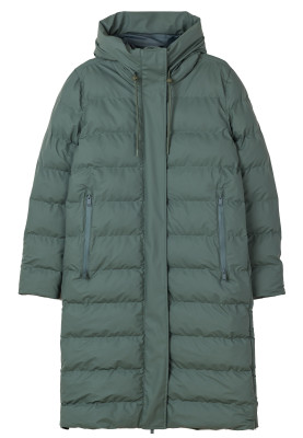Groene (Balsam Green) puffer lange regenjas Glaze van Tantä