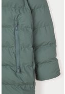 Groene (Balsam Green) puffer lange regenjas Glaze van Tantä 4