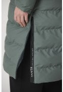 Groene (Balsam Green) puffer lange regenjas Glaze van Tantä 5