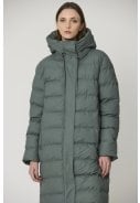 Groene (Balsam Green) puffer lange regenjas Glaze van Tantä 7