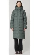Groene (Balsam Green) puffer lange regenjas Glaze van Tantä 8