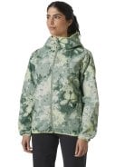  Groene dames regenjas Core Graphic van Helly Hansen 3