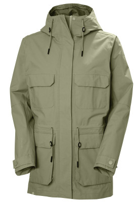 Groene dames regenjas Escape Utility Raincoat van Helly Hansen