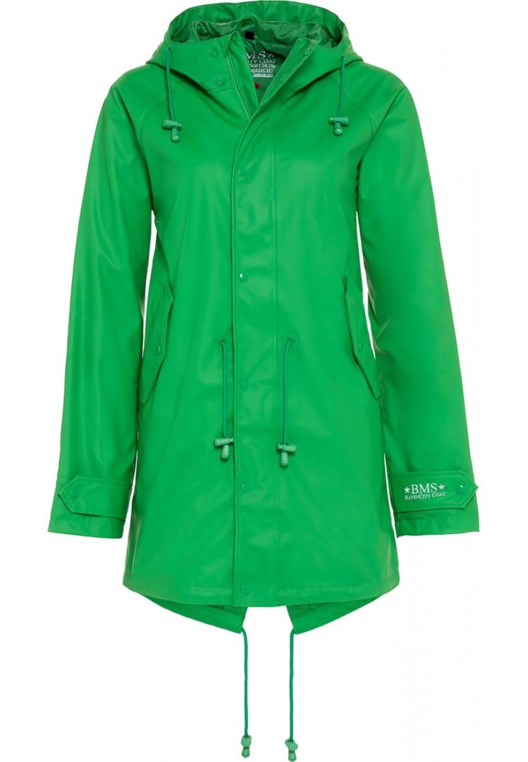 Groene dames regenjas parka HafenCity van BMS