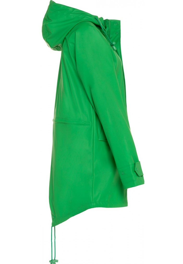 Groene dames regenjas parka HafenCity van BMS