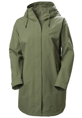 Groene  dames regenjas Valentia van Helly Hansen 