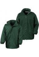 Groene heren regenjas reversible fleece / regenjas van Result 2