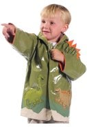 Groene kinder regenjas Dino van Kidorable  2