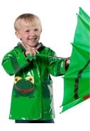 Groene kinder regenjas Kikker van Kidorable 3