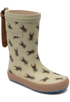 Groene kinderregenlaars Fashion "Brown Beetles" van Bisgaard