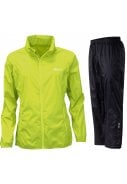 Neon gele lichtgewicht dames regenpak Packable van Pro-X Elements