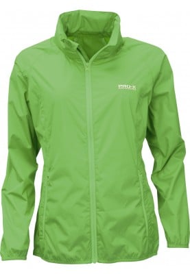 Groene lichtgewicht dames regenjas Packable van Pro-X Elements 