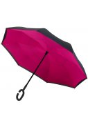 Roze Inside Out paraplu, dubbeldoeks en windproof 2
