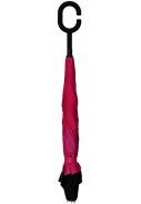 Roze Inside Out paraplu, dubbeldoeks en windproof 3