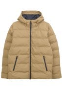 Beige (Kelp) gewatteerde heren winterjas Hrom van Tantä
