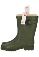 Khaki gevoerde damesregenlaars Rubber Rain Boots van XQ 2