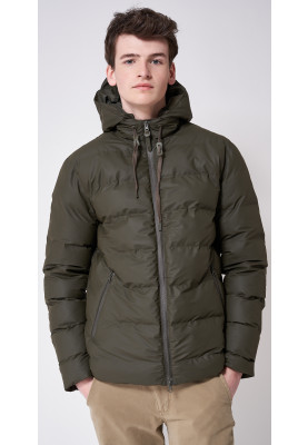 Khaki gewatteerde heren winterjas Hrom van Tantä