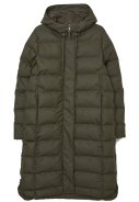 Khaki waterdicht gewatteerde winterjas Puddle van Tantä 