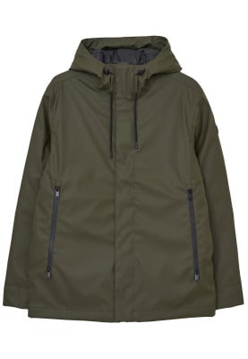 Khaki heren regenjas Plas van Tantä