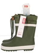 Khaki kinder regenlaarzen met fleece voering van XQ Footwear  3