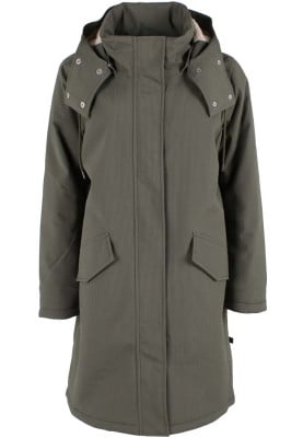 Khaki lange winter parka Danexpedition van Danefae